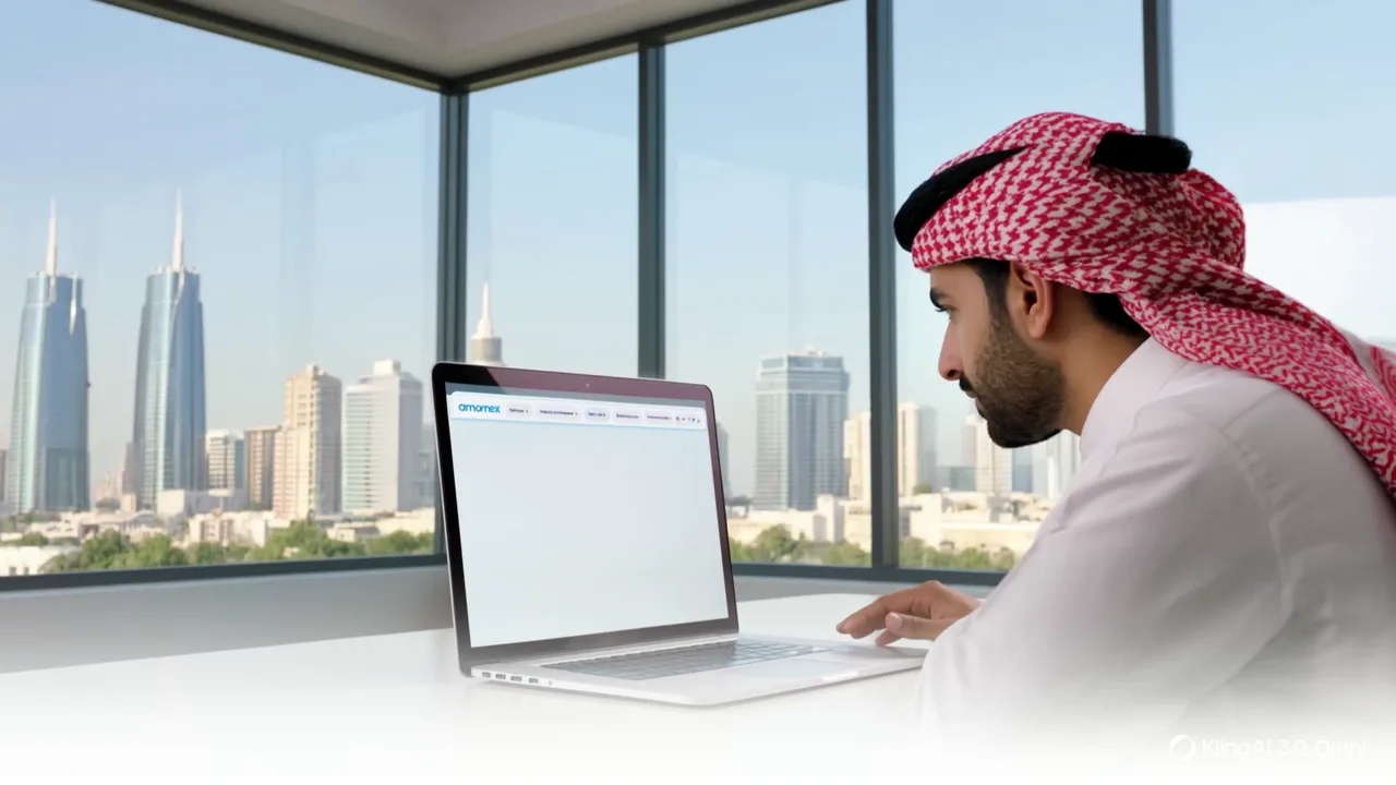لوحة تحكم عمارنكس معروضة على حاسوب محمول